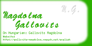 magdolna gallovits business card